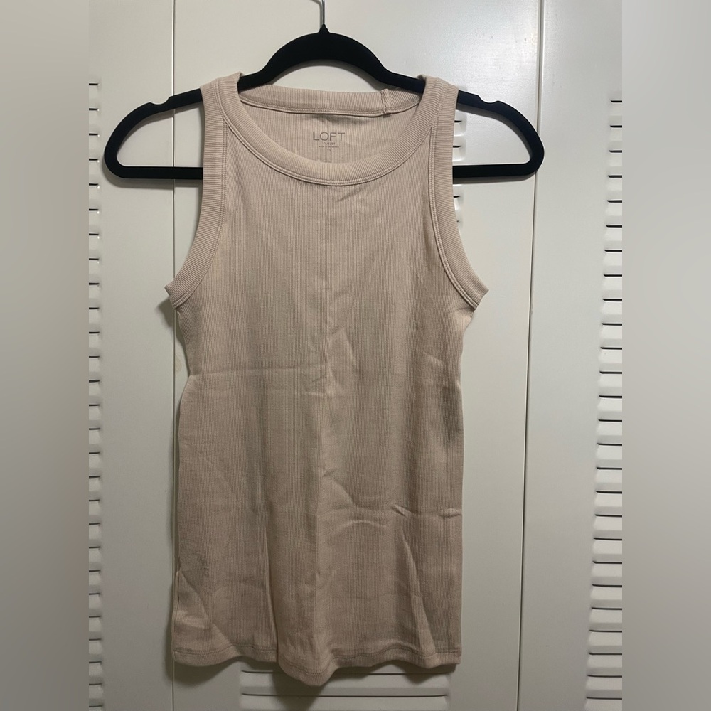 LOFT Tan Tank Top with Sleek Design